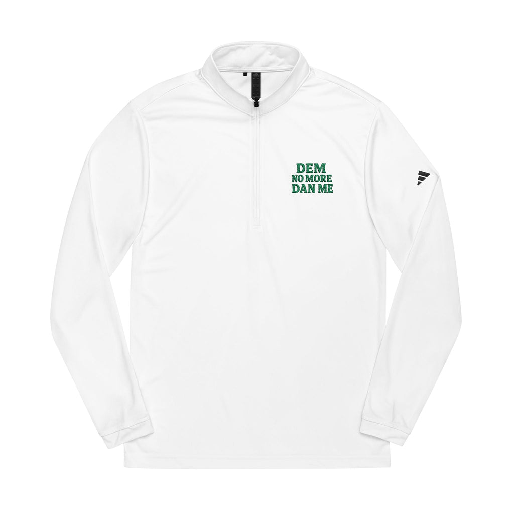 adidas® Quarter-Zip Pullover (Embroidery)- Abby Dallas DEM NO MORE DAN ME COLLECTION Eco-friendly Athletic Tee for Fitness Enthusiasts