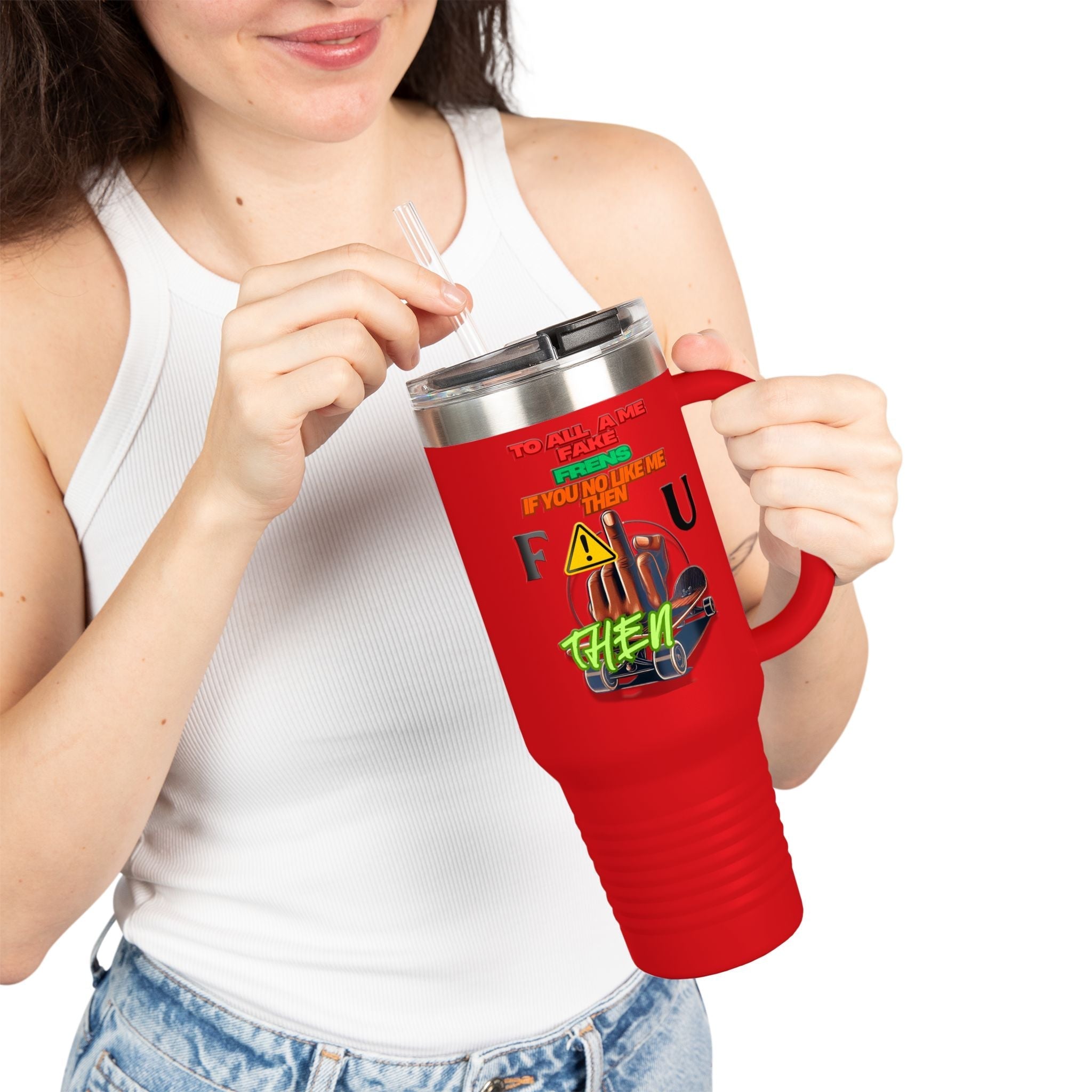 Fake Fren Insulated Travel Mug, 40oz